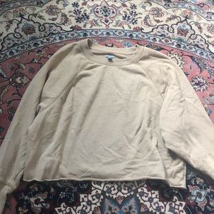 Aerie tan cropped sweatshirt